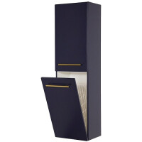 Słupek łazienkowy wiszący z koszem granatowy mat 143x40 cm Belli Gold Gante