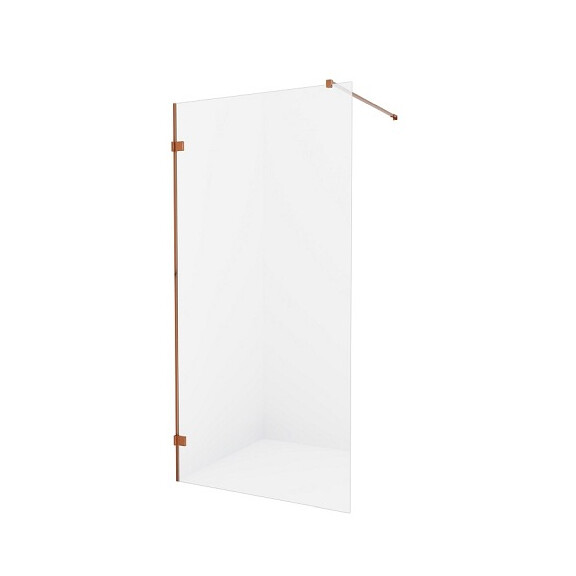 Miedziana Avexa Copper Brushed New Trendy EXK-3767 ścianka prysznicowa 120 cm szkło 8 mm