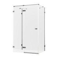 Avexa New Trendy Gunmetal Brushed kabina prysznicowa przyścienna lewa 100x80 cm EXK-3416