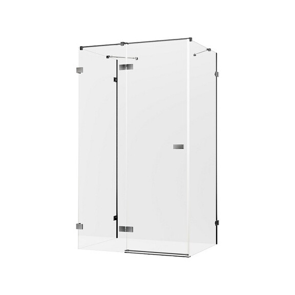 Avexa New Trendy Gunmetal Brushed kabina prysznicowa przyścienna lewa 110x80 cm EXK-3422