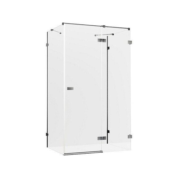 Avexa New Trendy Gunmetal Brushed kabina prysznicowa przyścienna prawa 80x110 cm EXK-3437