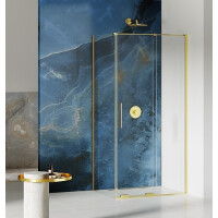 Smart Light Gold New Trendy złota kabina prysznicowa narożna prostokątna 100x80 cm EXK-4228