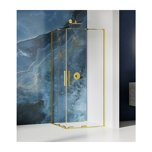 Smart New Trendy Light Gold kabina prysznicowa kwadratowa podwójne drzwi 120x120 cm EXK-4277