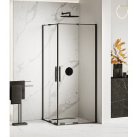 New Trendy Smart Black kabina prysznicowa kwadratowa podwójne drzwi 120x120 cm EXK-4173