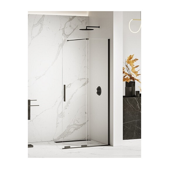 Smart New Trendy Black rozsuwana ścianka prysznicowa walk in 120 cm EXK-4193