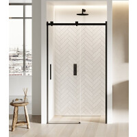Softi Black New Trendy drzwi prysznicowe rozsuwane samodomykające do wnęki 120 cm EXK-3952