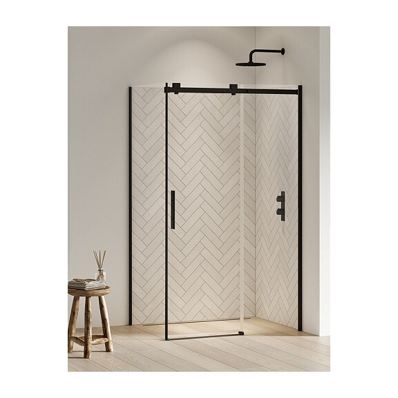 Softi Black New Trendy kabina prysznicowa kwadratowa rozsuwana samodomykająca 120x120 cm EXK-3979