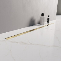 Visio Slim Gold New Trendy złoty odpływ liniowy 90 cm OL-0074 ruszt złoty polerowany