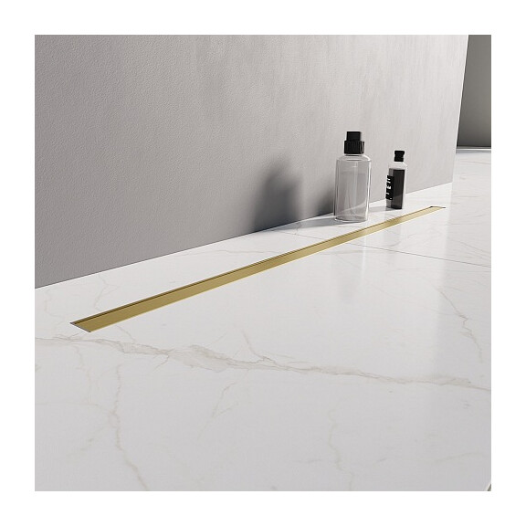 Visio Slim Gold New Trendy złoty odpływ liniowy 80 cm OL-0083 ruszt złoty szczotkowany mat