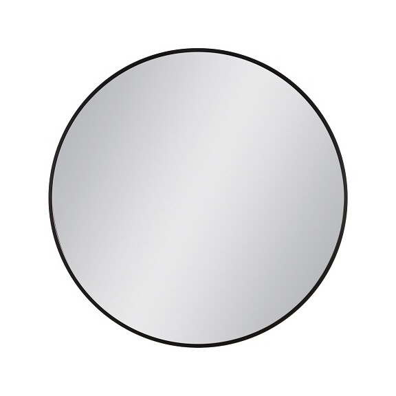 Lustro łazienkowe okrągłe 80 cm czarna rama