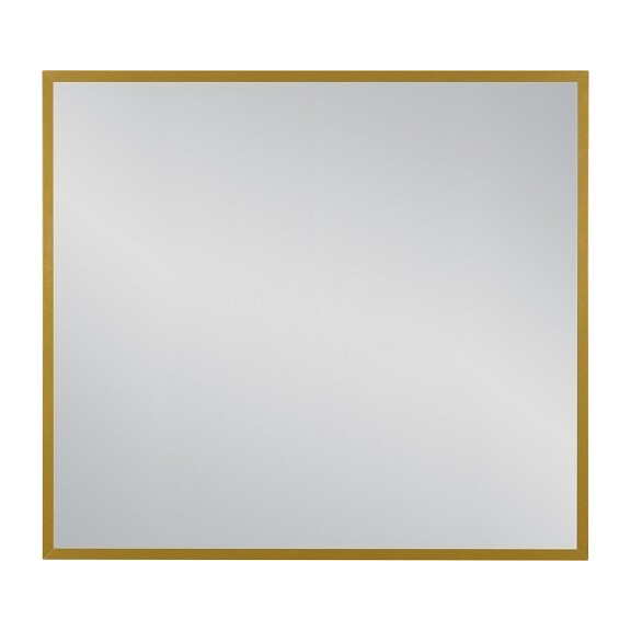 Lustro łazienkowe prostokątne 90x80 cm złota rama