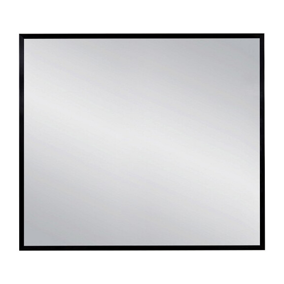 Lustro łazienkowe prostokątne 90x80 cm czarna rama