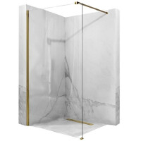 Złota ścianka prysznicowa walk-in 110 cm Aero Gold Rea