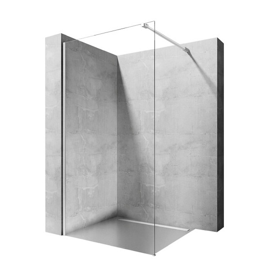 Ścianka prysznicowa walk-in profile chromowane 90 cm Aero Rea