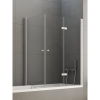 Parawan wannowy podwójny, uchylno-składany New Soleo 100x70 cm prawy P-0029/P-0024