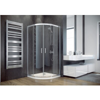 Kabina prysznicowa półokrągła szkło przeźroczyste 90x90 185 cm Modern Besco