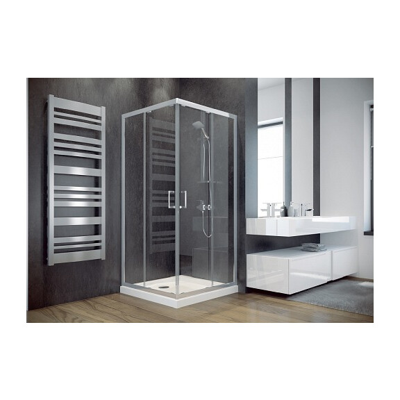 Kabina prysznicowa kwadratowa szkło przeźroczyste 80x80 185 cm Modern Besco