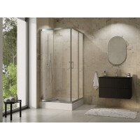 Kabina prysznicowa kwadratowa szkło mleczne 80x80 165 cm Modern Besco