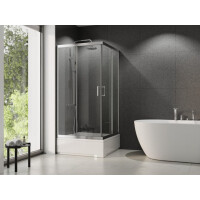 Kabina prysznicowa kwadratowa szkło mleczne 90x90 165 cm Modern Besco