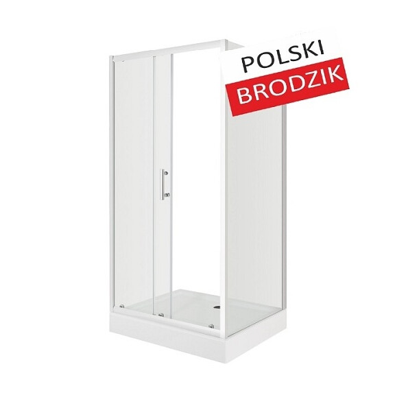 Kabina prysznicowa, prostokątna z brodzikiem 80x100 Doris