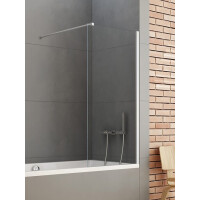 Parawan stały na wannę 90x140 cm P-0032-WP New Soleo New Trendy
