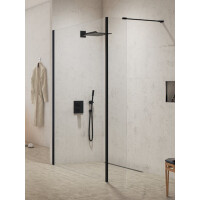 Czarna kabina prysznicowa 140 cm element boczny 30 cm EXK-0070/EXK-0090 New Modus New Trendy