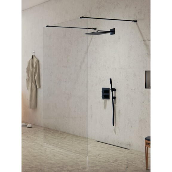 Czarna ścianka prysznicowa 110 cm EXK-0084 New Modus Black New Trendy