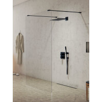 Czarna ścianka prysznicowa 140 cm EXK-0087 New Modus Black New Trendy