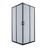 Kabina prysznicowa 80x80 czarne profile Tiara Square Kerra