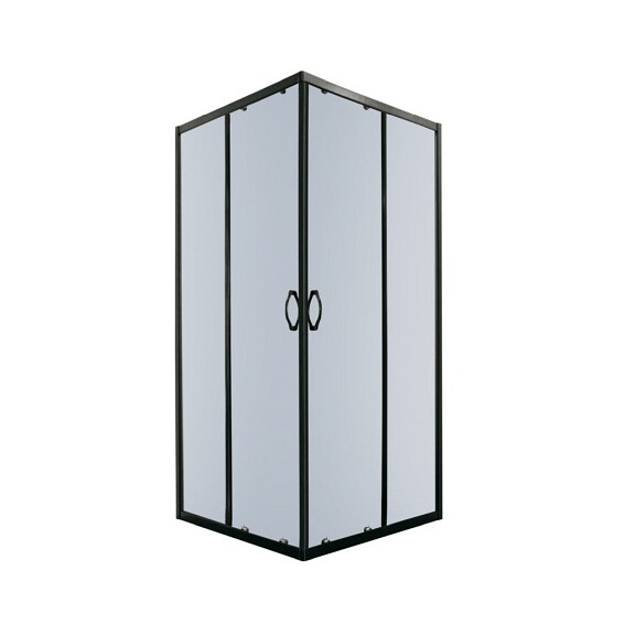 Kabina prysznicowa 80x80 czarne profile Tiara Square Kerra