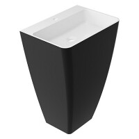 Czarna umywalka wolnostojąca Parma UW CP Marble+