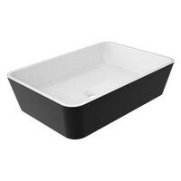 Czarna umywalka nablatowa Parma UN CP Marble+