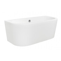 Wanna wolnostojąca przyścienna + klik-klak chrom Vista Besco 140