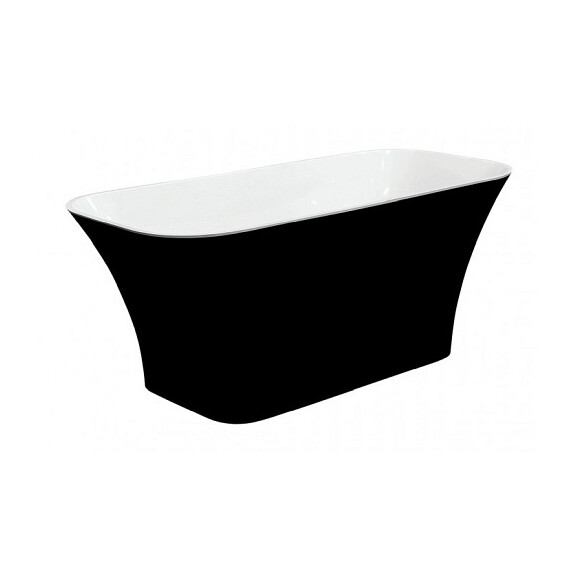 Wanna wolnostojąca z konglomeratu + klik-klak chrom 160 cm Assos B&W Besco