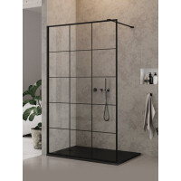 Ścianka prysznicowa czarne szprosy 90 cm EXK-0104 New Modus Black New Trendy