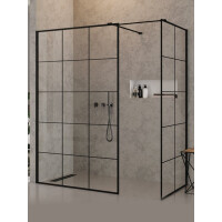Czarna kabina prysznicowa szprosy 140x120 cm EXK-0112 New Modus Black New Trendy