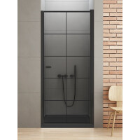 Czarne drzwi prysznicowe 100 cm D-0278A New Soleo Black New Trendy