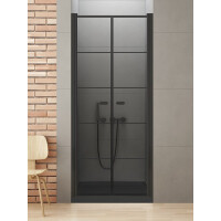 Czarne drzwi prysznicowe 100 cm D-0282A New Soleo Black New Trendy