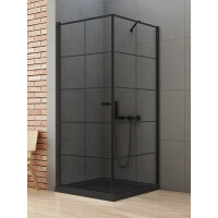 Kabina prysznicowa 90x90 lewa D-0285A/D-0120B-WP New Soleo Black New Trendy