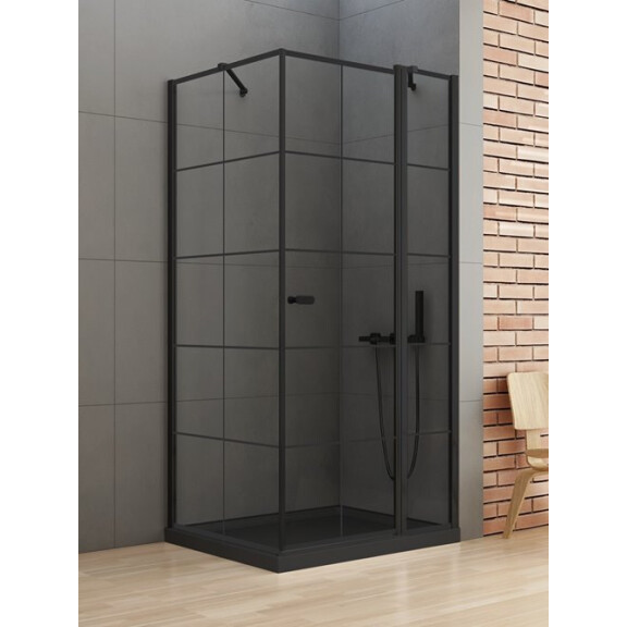 Kabina prysznicowa 90x90 prawa K-0581 New Soleo Black New Trendy