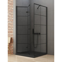 Kabina prysznicowa 90x90 lewa D-0289A/D-0120B New Soleo Black New Trendy