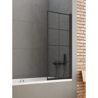 Czarny parawan nawannowy ruchomy szprosy 90x140 cm P-0049 New Soleo Black New Trendy