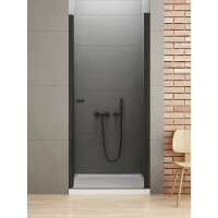 Czarne drzwi prysznicowe 100 cm D-0212A New Soleo Black New Trendy