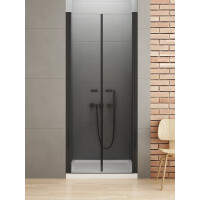 Czarne drzwi prysznicowe 90 cm D-0215A New Soleo Black New Trendy