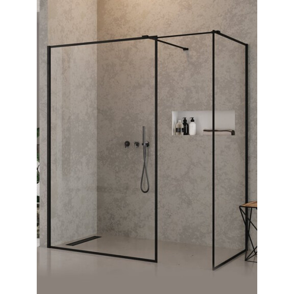 Czarna kabina prysznicowa 130x90 cm EXK-0286 New Modus Black New Trendy