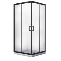 Czarna kabina prysznicowa kwadratowa 80x80 Modern Black Besco