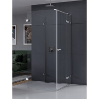 Kabina kwadratowa przyścienna z bocznym wejściem 90x90 EXK-0203 Eventa New Trendy