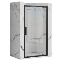 Drzwi prysznicowe z czarnym profilem 70 cm Rapid Swing Rea