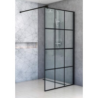 Ścianka prysznicowa 80 cm czarne szprosy BK251T08A6 Nero