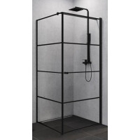 Kabina prysznicowa 90x90 prawa Superia Black New Trendy K-0604